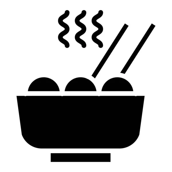 Fideos Icono Web Ilustración Simple — Vector de stock