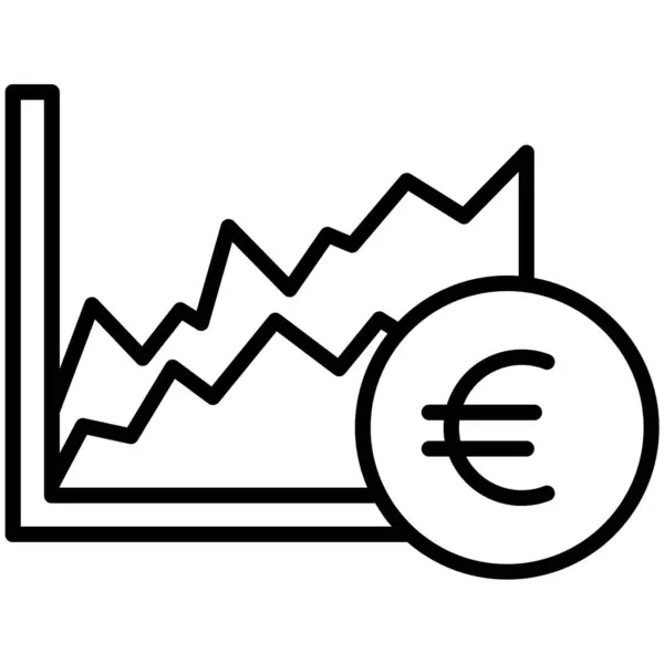 Έννοια Ευρώ Νόμισμα Απλή Τέχνη Διανυσματική Απεικόνιση — Διανυσματικό Αρχείο