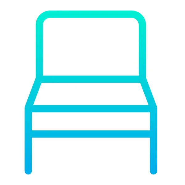 Chair Minimalistic Vector Icon Isolated White — Stock Vector