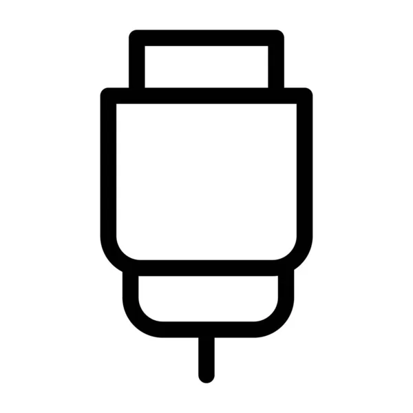 Usb Stecker Einfaches Symbol Vektorillustration — Stockvektor