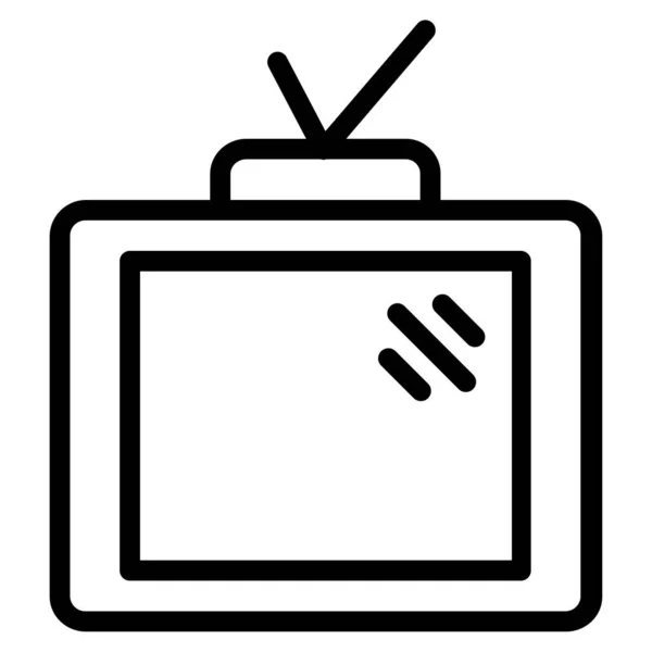 Fernsehen Einfaches Symbol Vektorillustration — Stockvektor