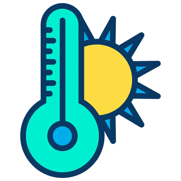 Temperatura Ícone Simples Ilustração Vetorial —  Vetores de Stock