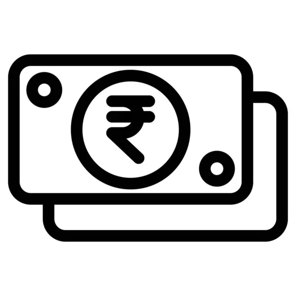 Dinheiro Ícone Web Ilustração Simples — Vetor de Stock