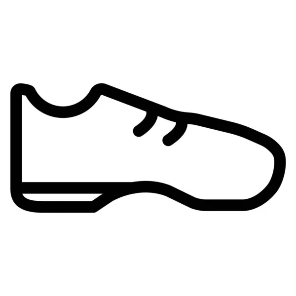 Sneaker Minimalist Vektör Simgesi Beyaz Üzerine Izole — Stok Vektör