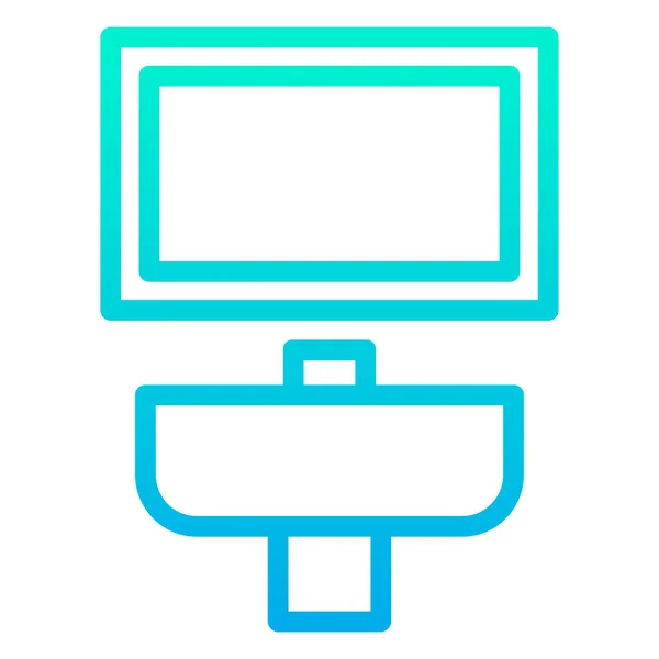 Icono Del Monitor Ordenador Ilustración Vectorial — Vector de stock