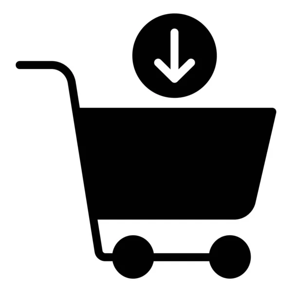 Carrito Compras Diseño Simple — Vector de stock