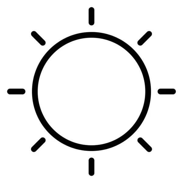 Sonne Web Symbol Einfache Illustration — Stockvektor