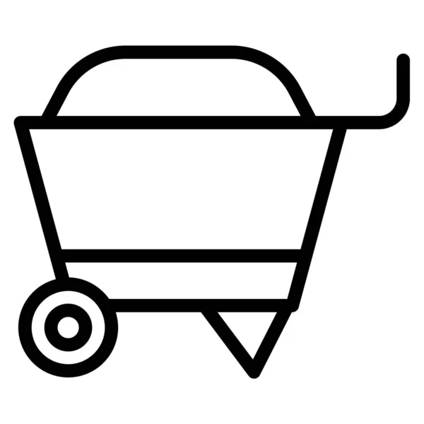Wheelbarrow Icon Simple Design — Stock Vector