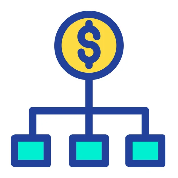 Dinheiro Ícone Web Ilustração Simples — Vetor de Stock