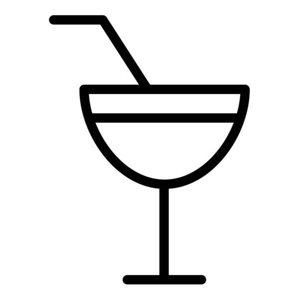 Cocktail Icône Web Illustration Simple — Image vectorielle