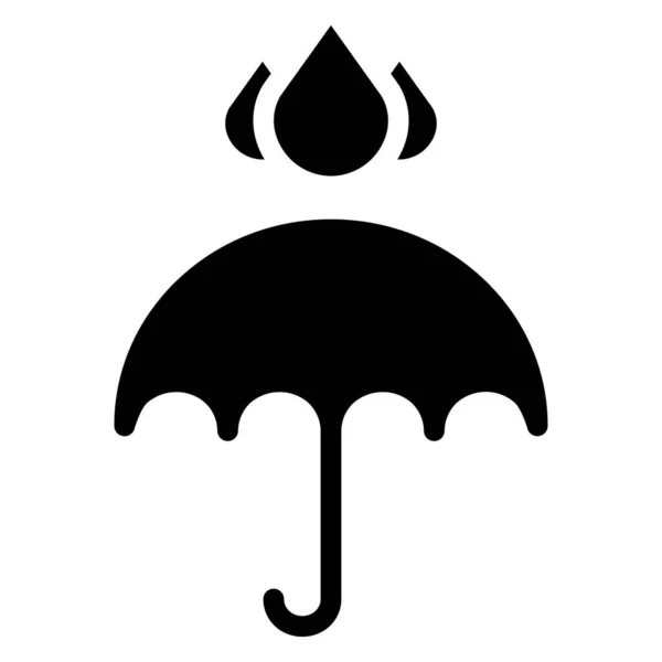 Parapluie Icône Web Illustration Simple — Image vectorielle