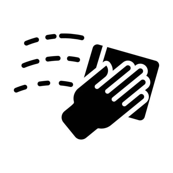 Icône Noire Dessinée Main Sur Fond Blanc — Image vectorielle