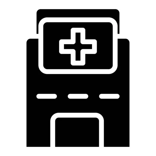 Icono Hospital Clínica Ilustración Vectorial — Archivo Imágenes Vectoriales