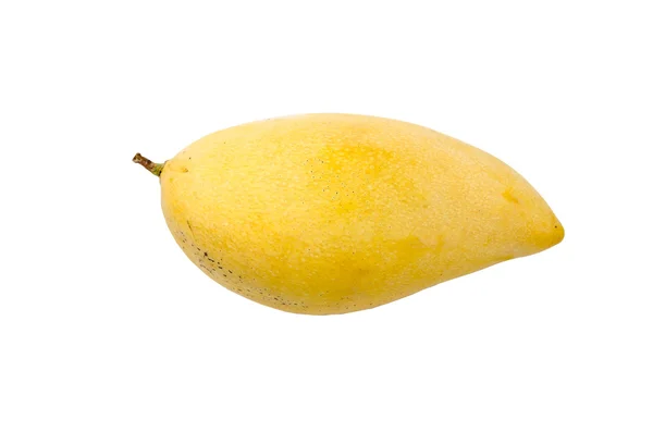 Yellow mango isolated on white background with clipping path