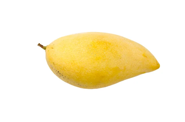 Yellow mango isolated on white background with clipping path — Zdjęcie stockowe