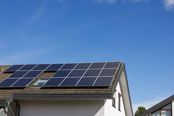 Solar Panel Blue Sky German Springtime Countryside Area — Stock Photo, Image