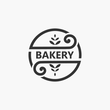 Restoran, kafe ve yiyecek içecek şirketi için uygun Vintage Circle Fırın Logo Vektör Şablonu