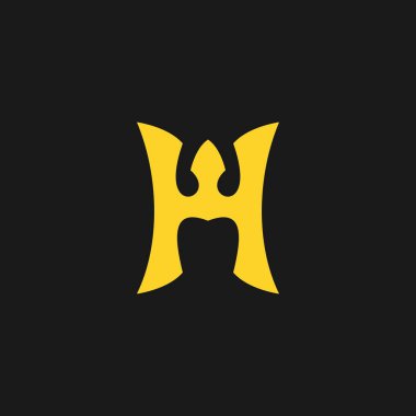 Eşsiz Harf H King Crown Logo Vektör Şablonu Zarif Biçim