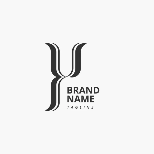 Літер Initial Logo Vector Template Suitable Business Personal Brand — стоковий вектор