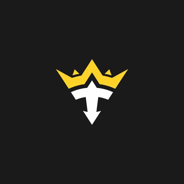 Crown Logo Vector Template Elegant Style — 스톡 벡터