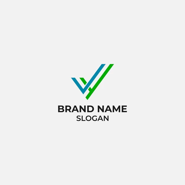 Simples Carta Elegante Logo Monograma Vector Template Adequado Para Risco —  Vetores de Stock