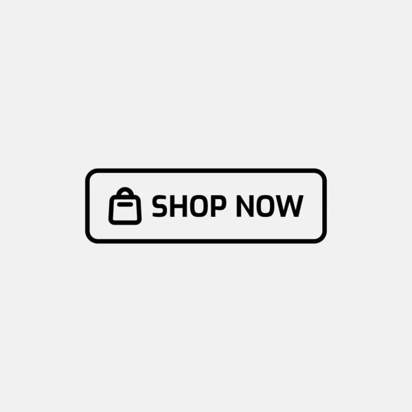 Shop Now Vertical Icon Button Purchase Vector Template 상거래 온라인 — 스톡 벡터