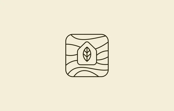 Modelo Design Logotipo Madeira Casa Natureza Adequado Para Marca Produtos Ilustração De Stock