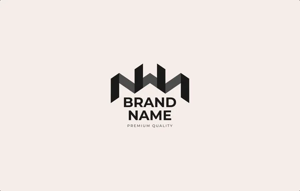 Monogram Letter Logo Design Template Suitable Strong Bold Business Brand — Image vectorielle