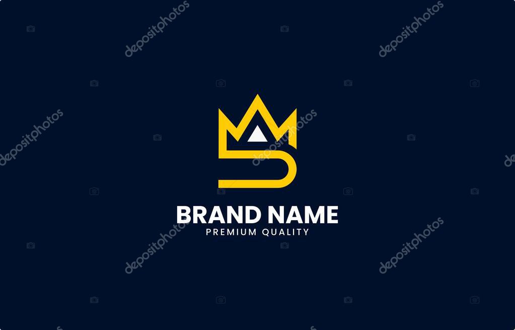 Letter M S Crown Logo Vector Design Template suitable for personal or business bran