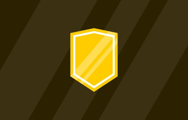 Shiny Gold Shield Icon Logo Template Design Geeignet Für Sicherheit — Stockvektor