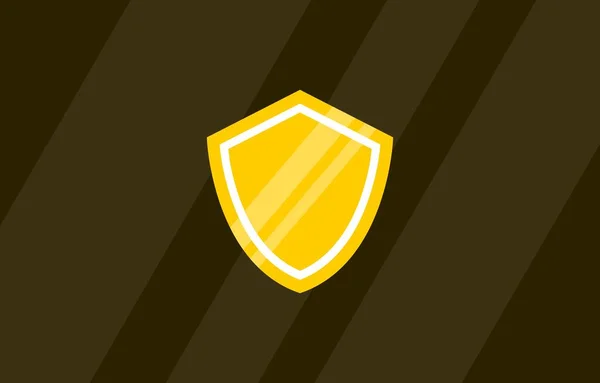 Modelo Logotipo Ícone Escudo Ouro Design Adequado Para Segurança Segurança —  Vetores de Stock