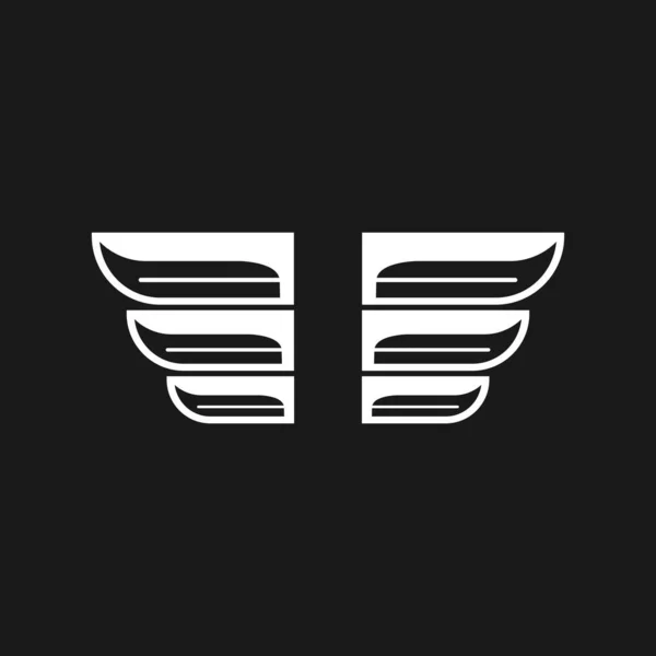 Bold Wings Icon Logo Template Design Vector Suitable Logo Military — 스톡 벡터