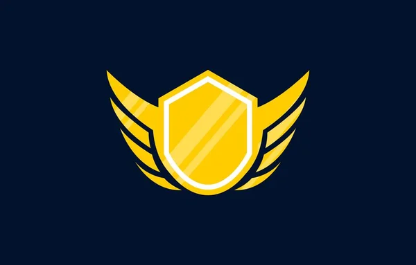 Military Shield Wings Badge Logo Icon Design Vector Template Suitable — 스톡 벡터