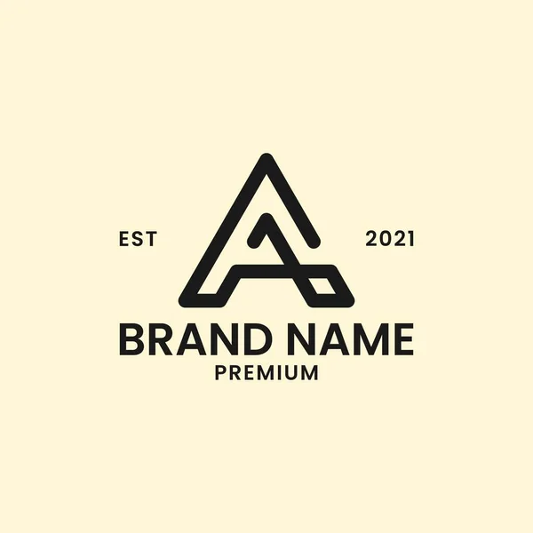 Carta Simples Monogram Logo Icon Design Vector Template Adequado Para Ilustração De Stock