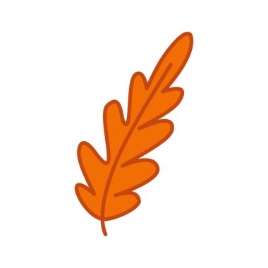 An orange-brown leaf with deep serrated edges, giving it an autumn-like and textured appearance. Suitable for seasonal themes, decorative graphics, botanical illustrations, and natural design elements