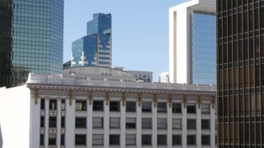 Metropolis şehir silueti, şehir merkezindeki yüksek gökdelenler, San Diego ilçesi, Kaliforniya ABD. Havadan bakıldığında, Gaslamp Quarter 'da bir sürü bina var. Finansal bölgeyi göz ardı et