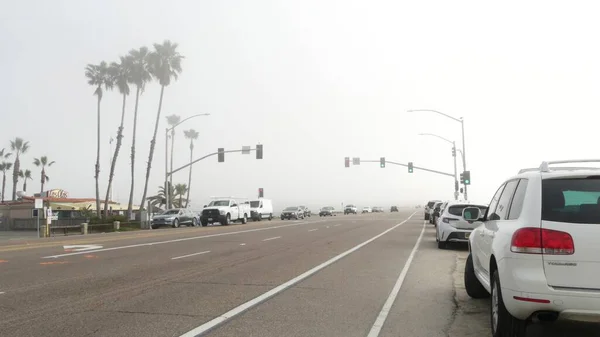 Encinitas Kalifornia Usa Lut 2020 Światło Drogowe Semafor Autostradzie 101 — Zdjęcie stockowe