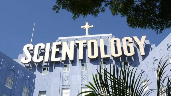 Los Angeles Califórnia Eua Fevereiro 2020 Igreja Scientology Exterior Fachada — Fotografia de Stock