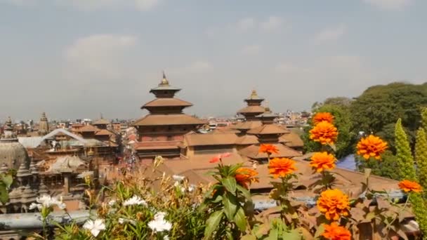 Lalitpur Nepal Października 2018 Plac Patan Durbar Dolinie Katmandu Buddyjska — Wideo stockowe