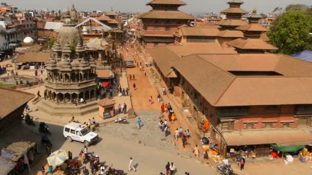 Lalitpur Nepal October 2018 Lapangan Patan Durbar Lembah Kathmandu Buddist — Stok Video