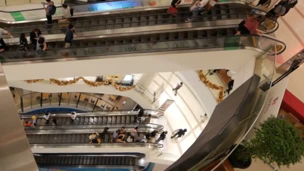 Bangkok Tailândia Dezembro 2017 Siam Paragon Asian Shopping Mall Interior — Vídeo de Stock