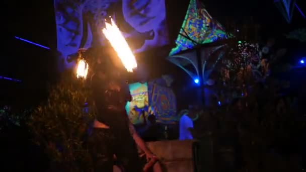 Phangan Thaïlande Mars 2018 Shiva Moon Goa Trance Party Spectacle — Video