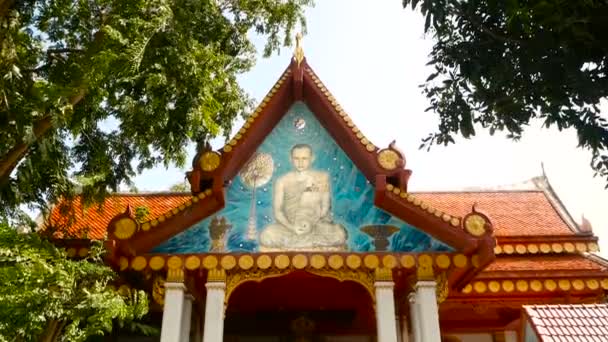 Koh Samui Thailand Juli 2018 Wat Khunaram Buddhistischer Tempel Kunaram — Stockvideo