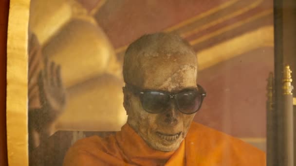 Koh Samui Thailand Juli 2018 Wat Khunaram Kunaram Boeddhistische Tempel — Stockvideo