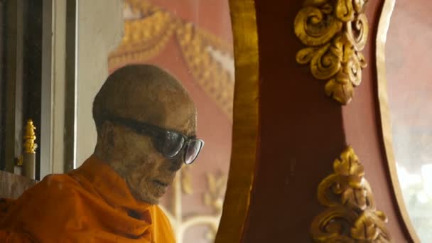 Koh Samui Thailand Juli 2018 Wat Khunaram Buddhistischer Tempel Kunaram — Stockvideo