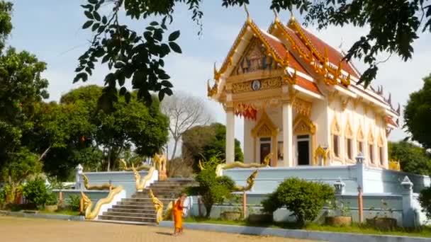 Koh Samui Thailand July 2018 Wat Khunaram Kunaram Buddhist Temple — Stock Video