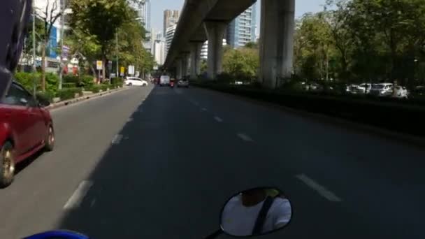 Bangkok Thailand Aralik 2018 Kalabalık Bir Asya Şehrinde Trafik Sıkışıklığından — Stok video