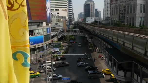 Bangkok Thailandia Dicembre 2018 Cavalcata Treno Città Treno Moderno Cavalcando — Video Stock