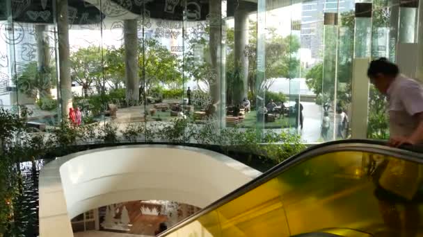 Бангкок Таиланд Декабря 2018 Года Дизайн Mall Зеленая Экологически Чистая — стоковое видео