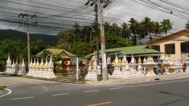 Koh Samui Island Thailand Junho 2019 Estrada Deserta Com Casas — Vídeo de Stock